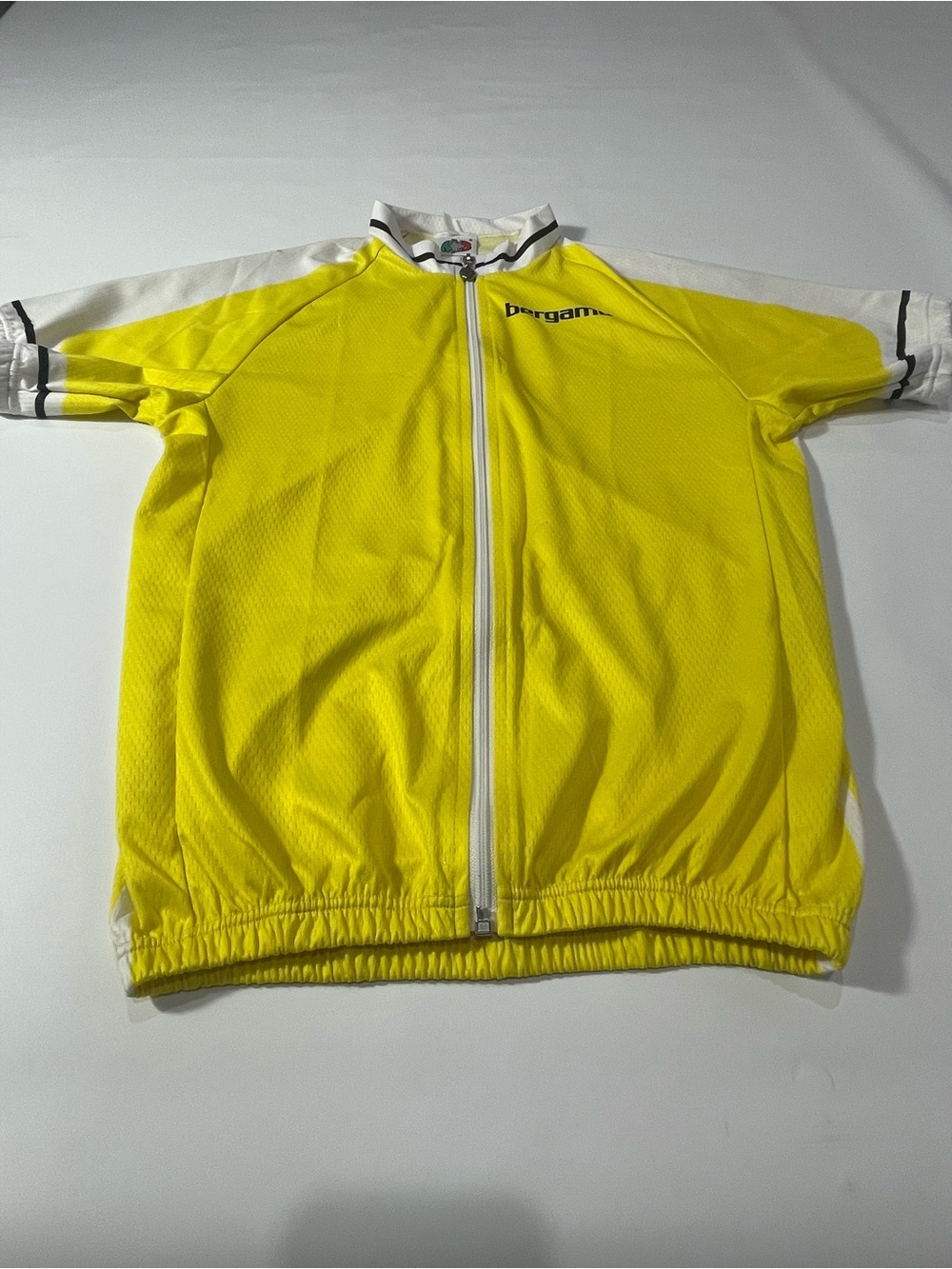 Bergamo Men's Cycling Jersey Full Zip Short Sleeve Pockets Medium,SKU#0729